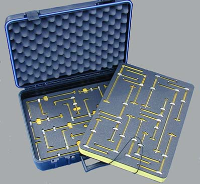 Foam insert with colours to clearly show if a tool is missing from the toolbox